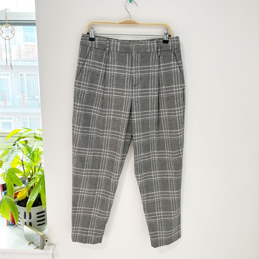 Banana Republic Gray Plaid Pants Size 10